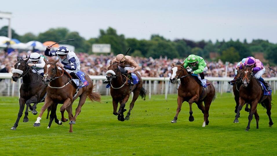 Horse racing action at York